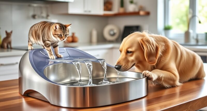 top automatic pet water fountains