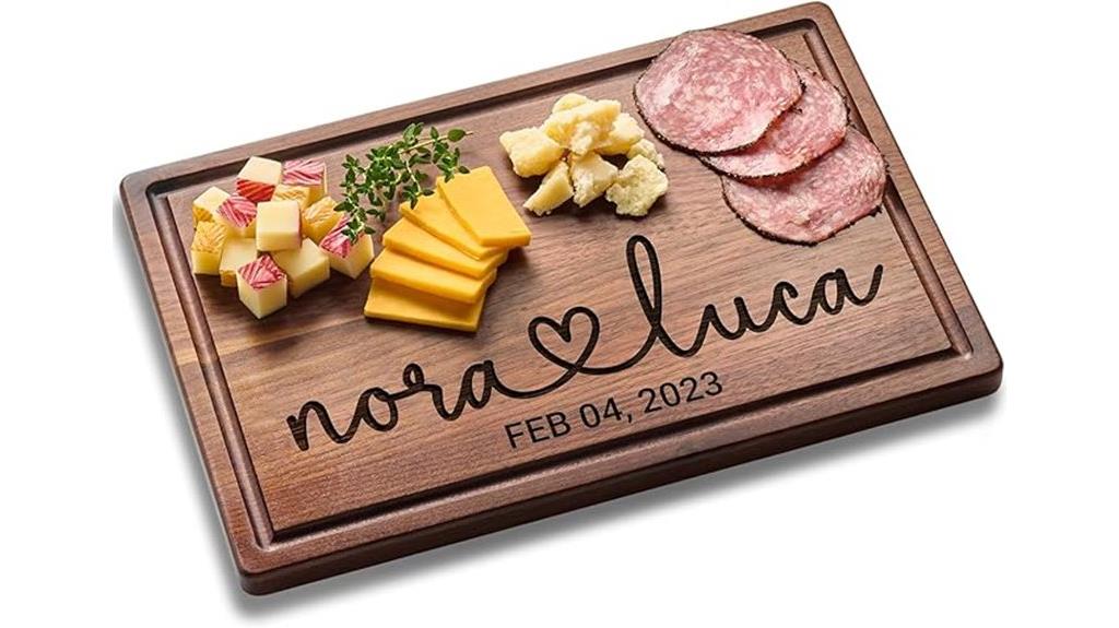 personalized wedding gift cutting board