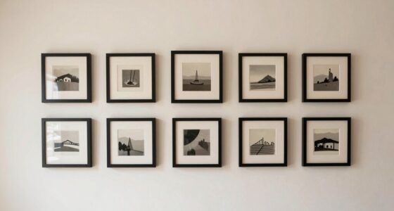 arrange art neatly and securely