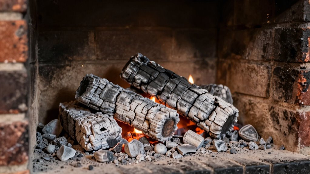 assess fireplace soot and venting