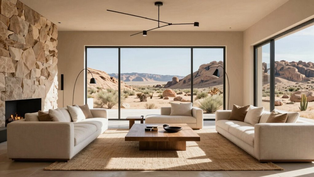 balance textures and connect spaces