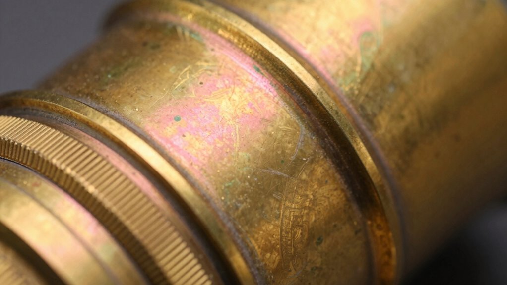 brass pink patina formation