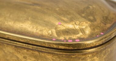 brass turning pink frequently