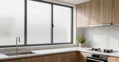 calm organized kitchen design