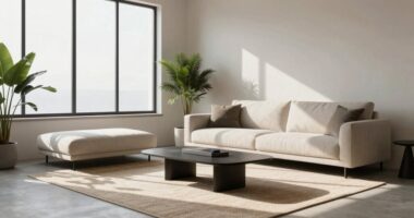 cluttered minimalist space feel