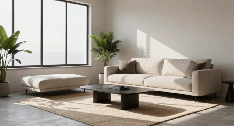 cluttered minimalist space feel