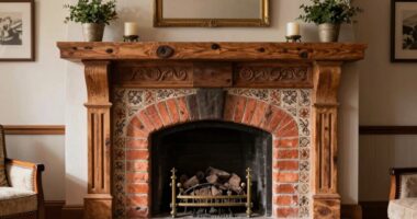 elegant fireplace as focal point