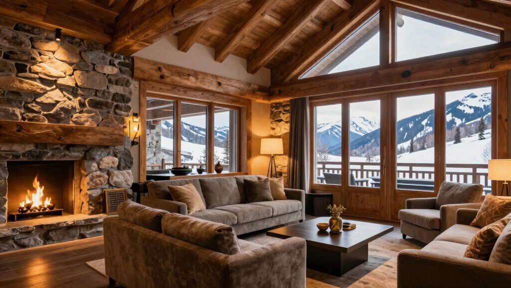 layered rustic modern lighting