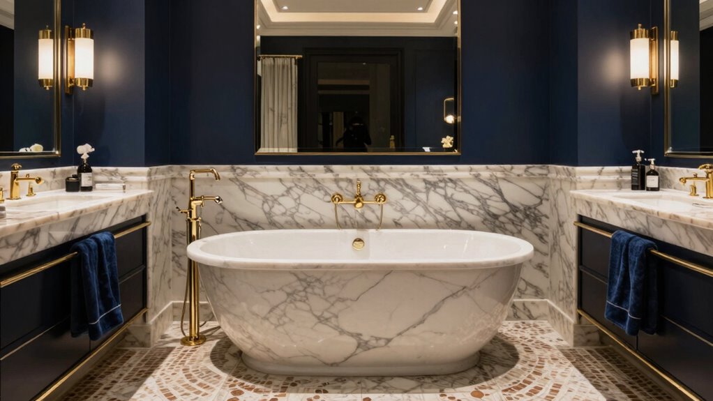 luxurious fixtures and materials