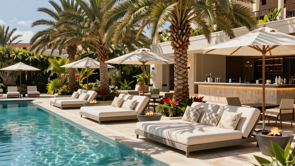 luxury outdoor entertainment space