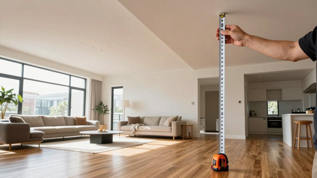 measure ceiling and furniture