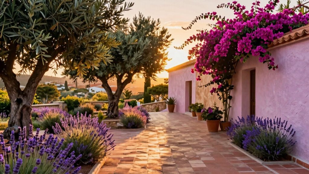 mediterranean sunset lighting ambiance