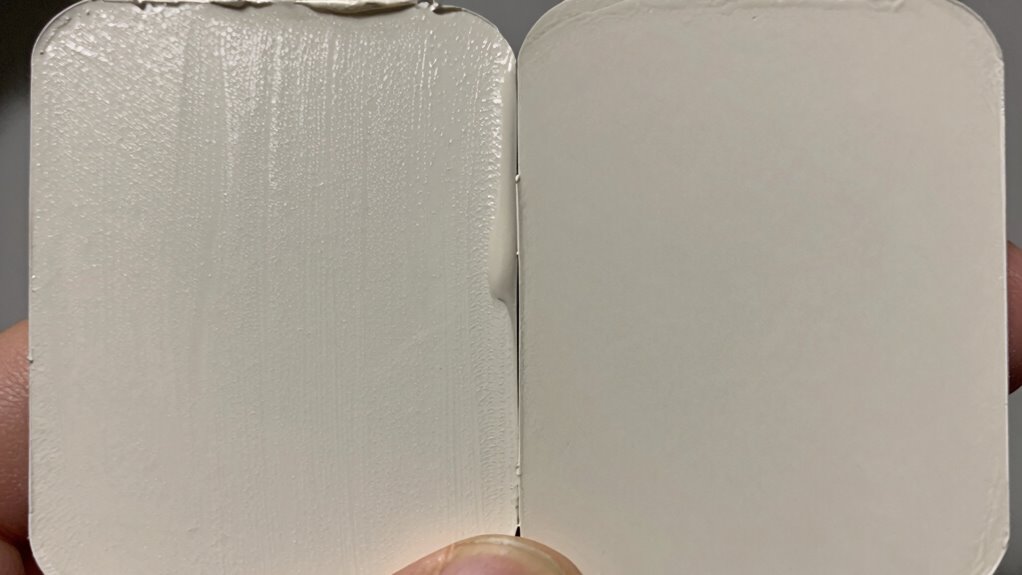 observe paint sheen differences