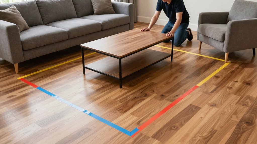 outline furniture placement first