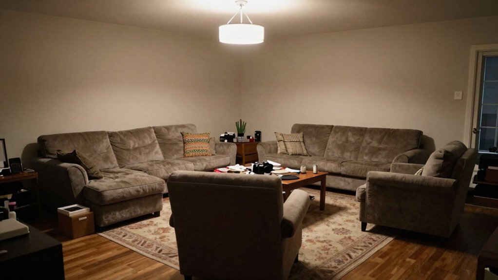 rearranged cozy harmonious space