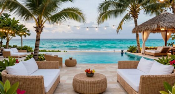 resort style outdoor seating layout