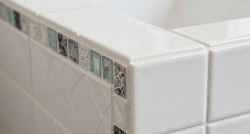 distinctive tile edge finish