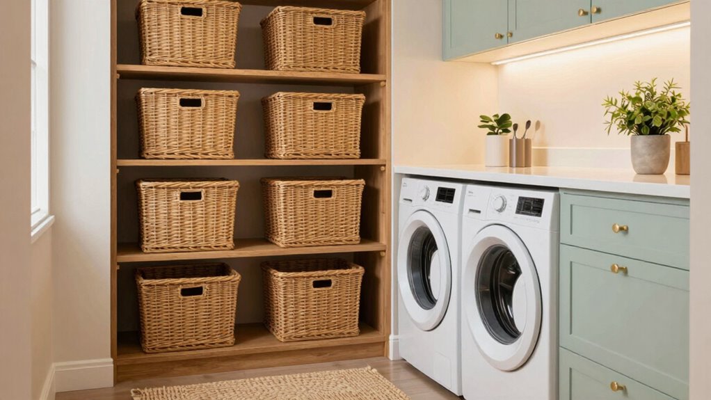 eco friendly organized laundry space