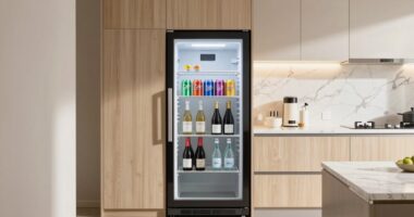 efficient beverage fridge placement