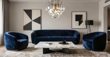elegant geometric room design