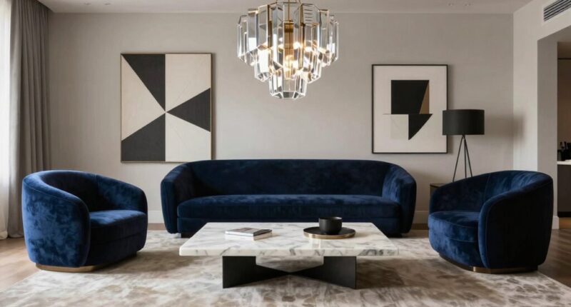 elegant geometric room design
