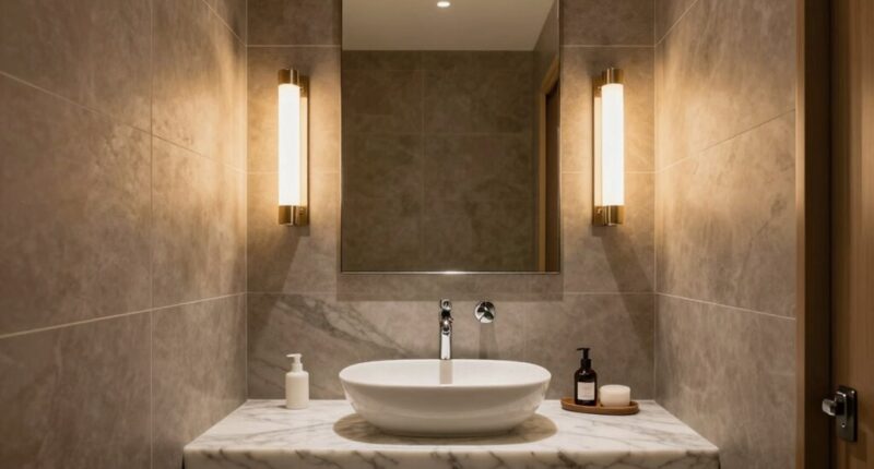 elegant memorable powder room