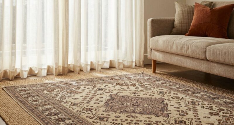 elevate jute rug styling