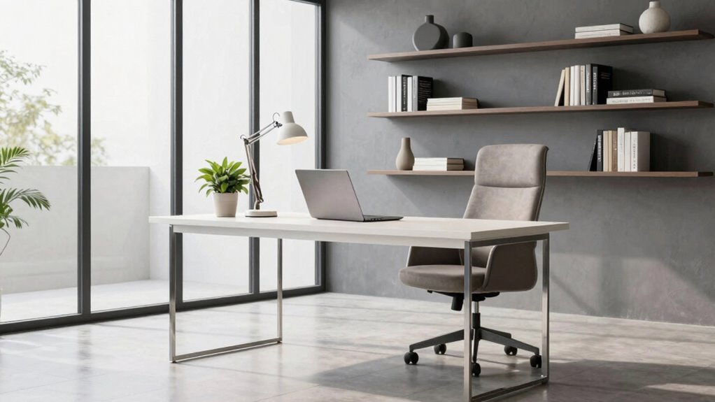 ergonomic colorful organized workspace