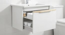 hidden shower shelf space