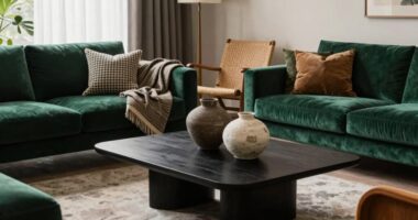 layered interior material pairing