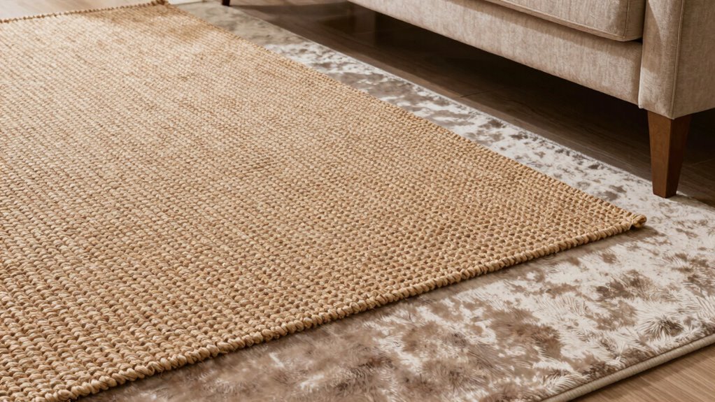 layered jute with contrasting textures