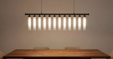 matching chandelier to table