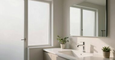 organized bathroom for relaxation