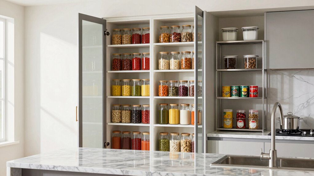 organized efficient pantry storage
