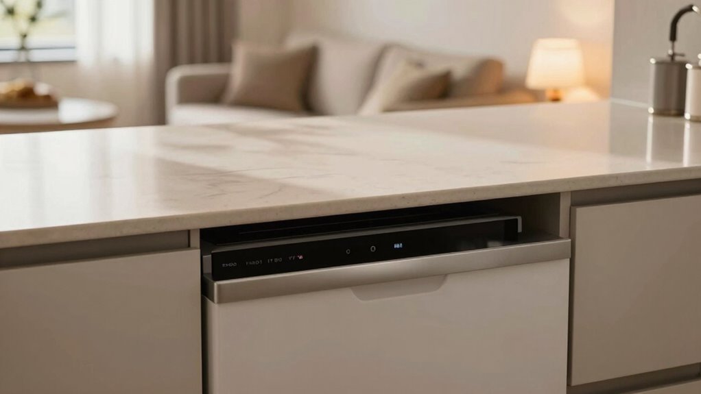 quiet efficient open plan dishwasher