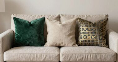 select balanced pillow arrangements
