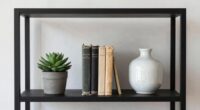 simplify shelf decor