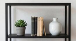 simplify shelf decor