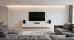 spacious media room design