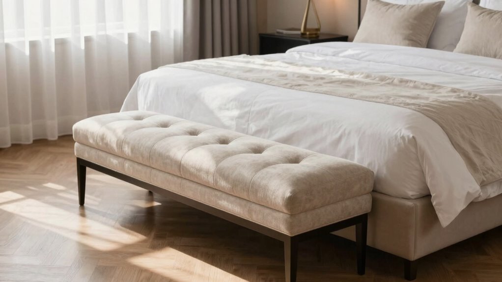 strategic bedroom bench placement
