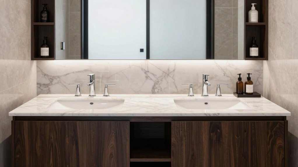 vintage inspired double vanity design