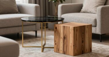 selecting appropriately sized side tables