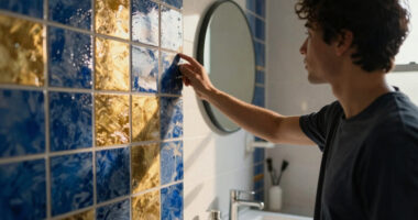 A Color Consultant Turned a Bedroom Into a Bold Bathroom