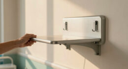 An Aluminum Café Table That Lifts Away From The Wall Redefines Flexible Hospitality Furniture