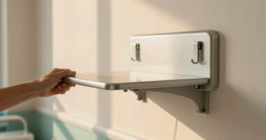 An Aluminum Café Table That Lifts Away From The Wall Redefines Flexible Hospitality Furniture