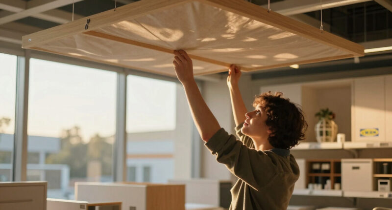 The IKEA Store Convinced Me To Hang Room Dividers From The Ceiling
