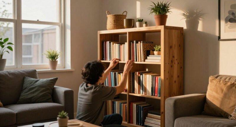 I Created A Pretty IKEA BILLY Hack That Seriously Cuts Clutter