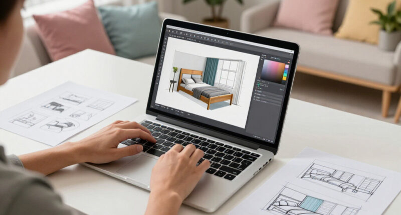 See How We Used Our New 3D Design Tool To Create This Soft Girl Dorm Room