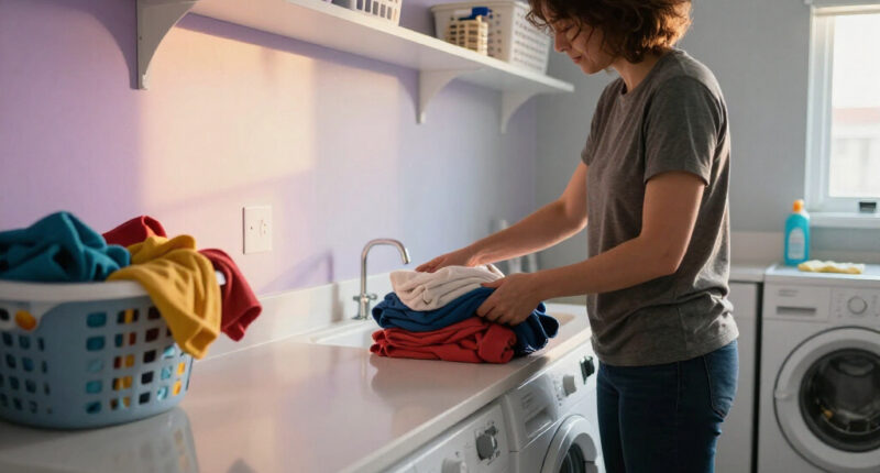You’d Never Expect To See Ombré Walls In A Laundry Room — But It Works