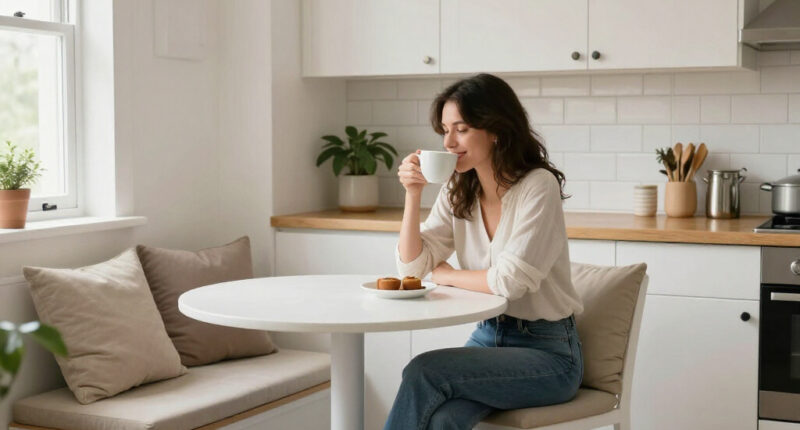This All-White Kitchen Nook Became Cozy Without A Major Renovation